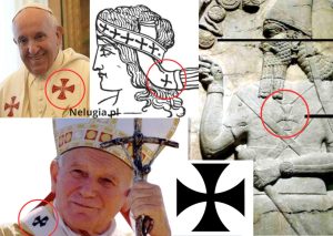 krzyż symbol znak papieża franciszka jana pawła drugiego katolickie szaty księży krzyż nerona egipski symbol